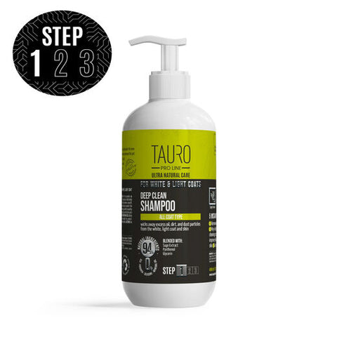 Tauro Pro Line Ultra Natural Care White Coat Deep Clean Shampoo 400 ml